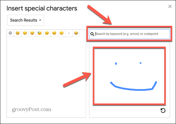Google Docs dibujar emoji