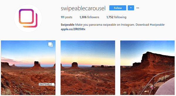 Swipeable convierte panoramas y fotos de 360 ​​en publicaciones de múltiples imágenes.