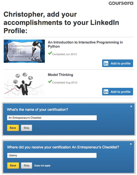 linkedin agregar certificaciones