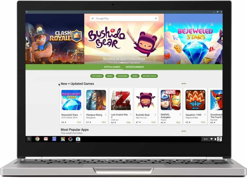 Google Play Store llega a Chromebooks, pero no todos
