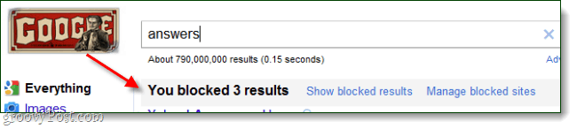 Cómo bloquear sitios web específicos de los resultados de búsqueda de su cuenta de Google