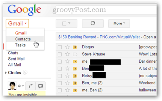 importar múltiples contactos en Gmail