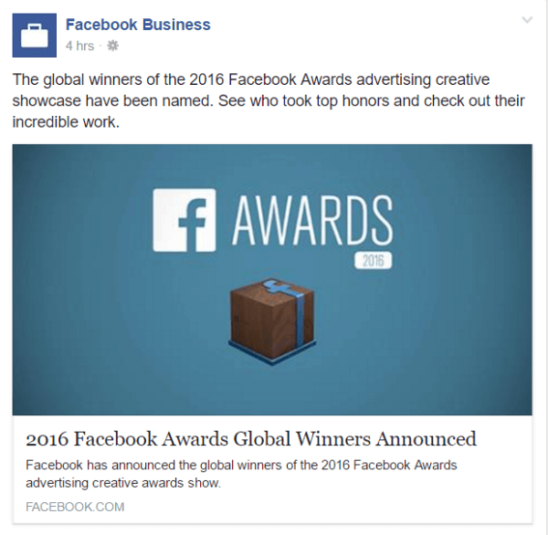 Premios facebook 2016
