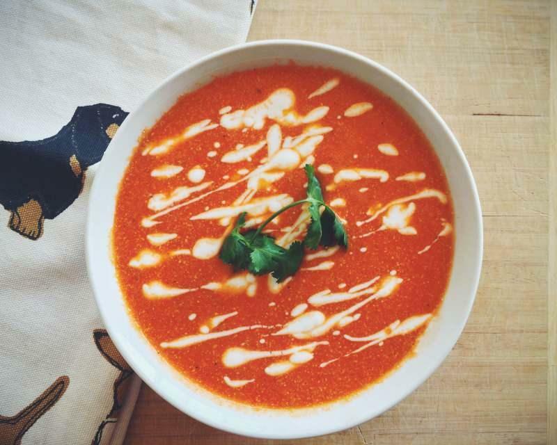 receta de sopa de pimiento rojo