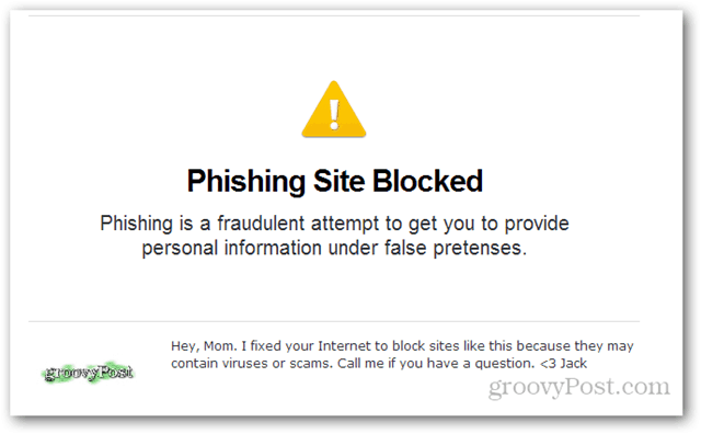 sitio de phishing abierto
