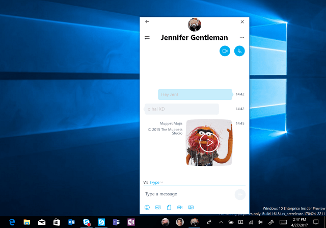 Windows 10 Preview Build 16184 devuelve la característica My People