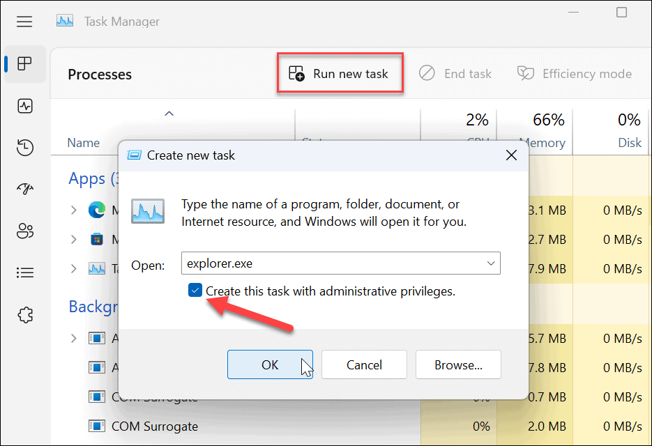 ejecutar el explorador de archivos de Windows 11 como administrador