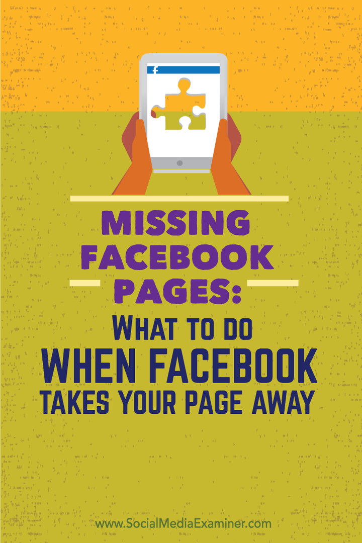Páginas de Facebook que faltan: qué hacer cuando Facebook quita su página: examinador de redes sociales