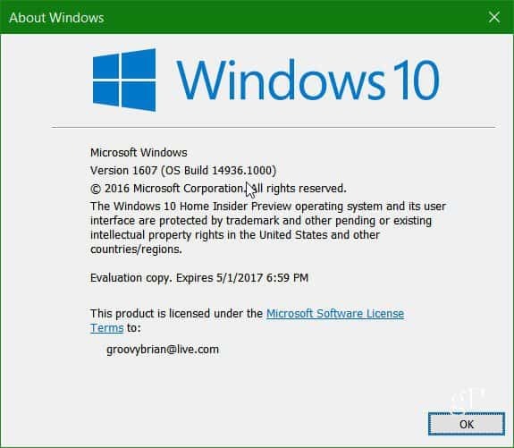 Microsoft lanza Windows 10 Insider Preview Build 14936