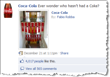 coca-cola en facebook