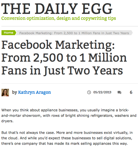 facebook marketing el huevo diario