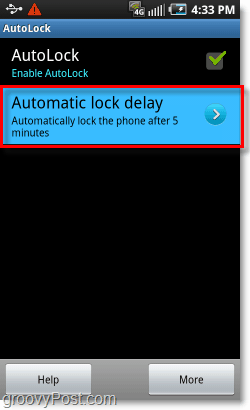 establecer hora para el bloqueo de patrón en el teléfono Android