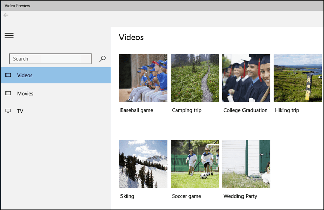 Aplicación de vista previa de videos de Microsoft