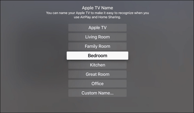 Renombrar Apple TV