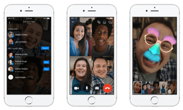 Facebook Messenger lanza la función de chat de video grupal en Android, iOS y la Web.