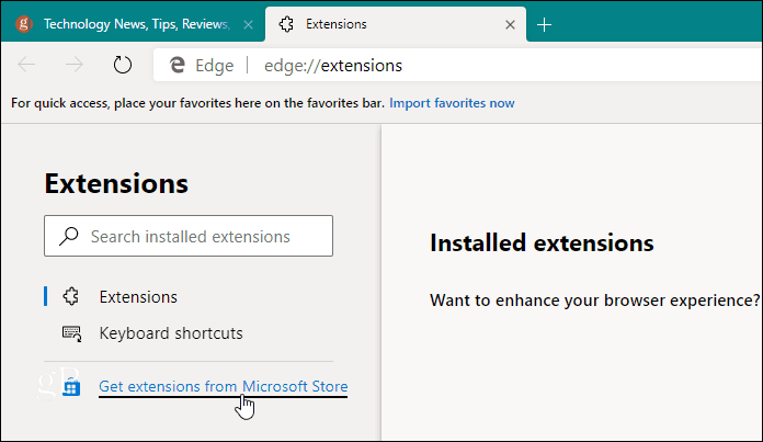 Extensiones de borde de cromo Microsoft Store