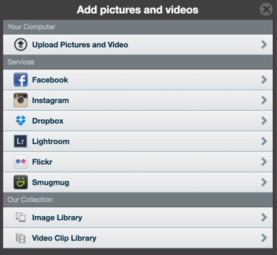 animoto agregar fotos y videos