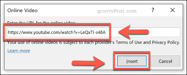 Insertar un video en línea por URL en PowerPoint