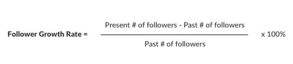 Utilice esta fórmula para calcular la tasa de crecimiento de sus seguidores en Instagram.