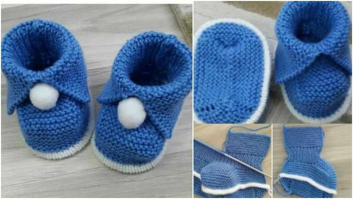 Cómo hacer zapatos de bebé con pompones