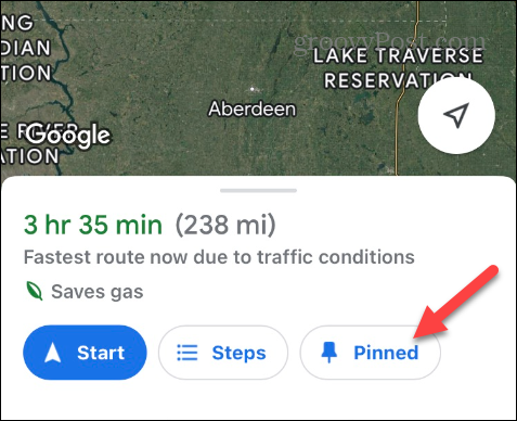 Guardar una ruta en Google Maps