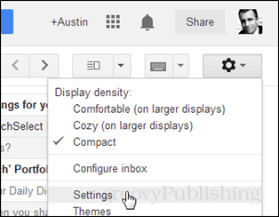 Configuraciones de Gmail
