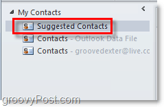 Contactos sugeridos en Outlook 2010