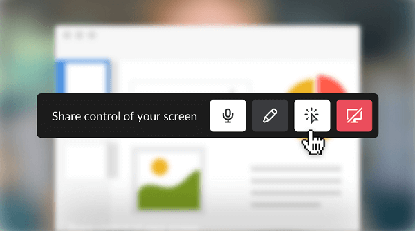 Slack amplió sus capacidades de uso compartido de pantalla para incluir ahora el uso compartido de pantalla interactiva.