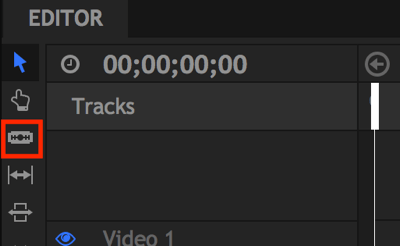 La herramienta Cortar le permite editar pausas en su video.