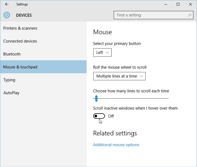 Consejo de Windows 10: active o desactive el desplazamiento en segundo plano