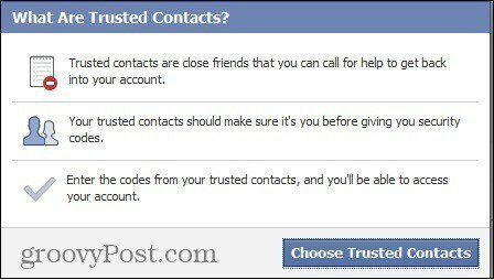contactos de confianza de facebook