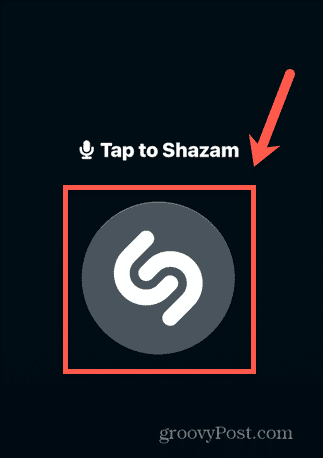 botón de shazam