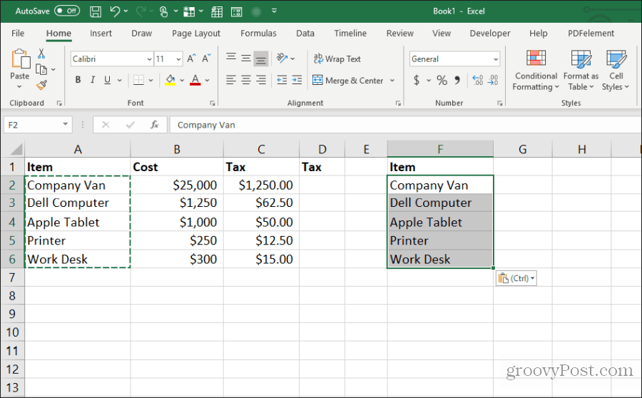 pegar anchos de columna en excel