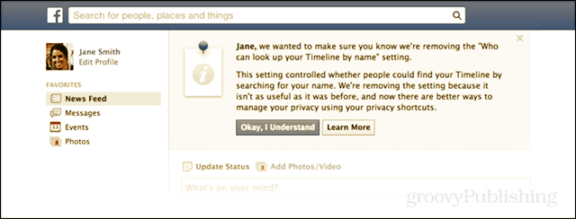Facebook elimina la opción de privacidad para ocultar el perfil de la búsqueda