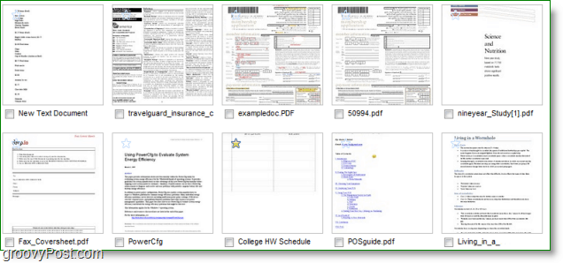 Google Docs en modo miniatura