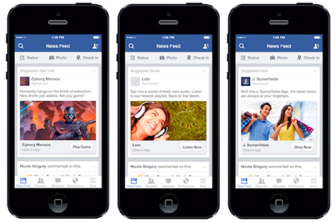 anuncios de aplicaciones móviles de facebook