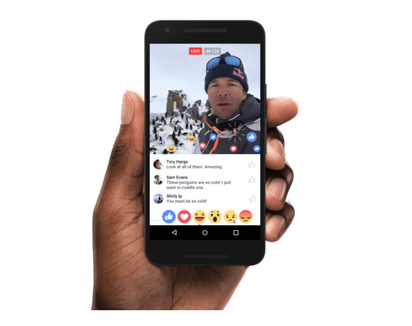lanzamiento de nuevas funciones de facebook live