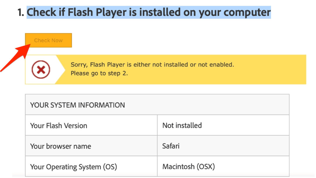 Confirmar la eliminación de Adobe Flash