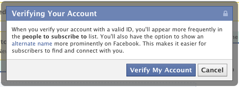 cuentas verificadas de facebook