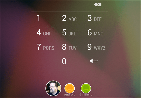 Tabletas de cuentas de usuario de Android 4.2