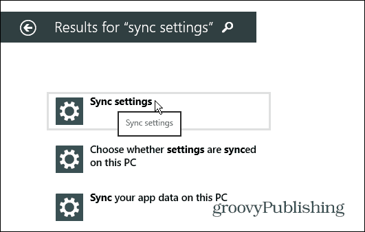 Configuraciones de sincronización