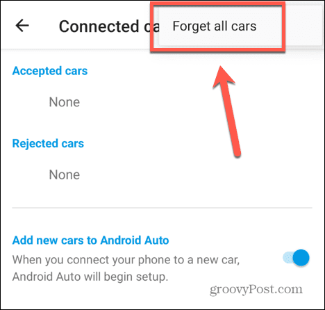 android auto olvida todos los autos