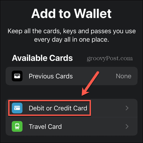 tarjetas de débito o crédito de Apple Pay
