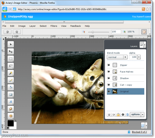 la aplicación web aviario fénix te permite hacer cosas como photoshop en la web