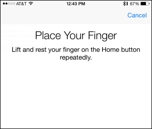 Coloque su dedo: agregue huella digital a Touch ID