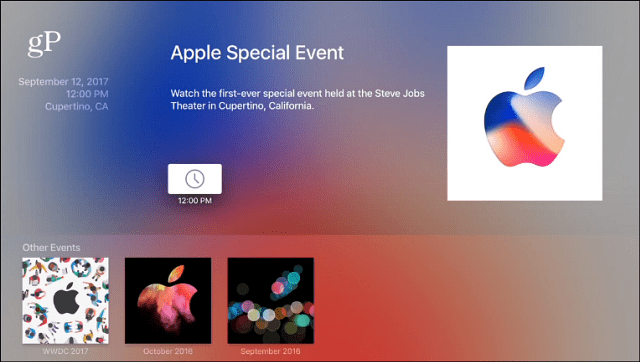 Evento especial de Apple Apple TV