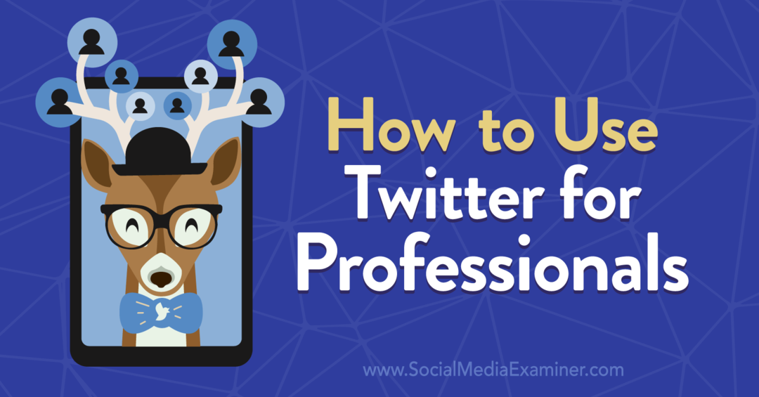 Cómo usar Twitter para profesionales por Anna Sonnenberg en Social Media Examiner.