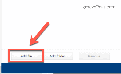 eliminador de archivos agregar archivo