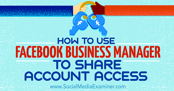 cuenta de acceso a facebook business manager