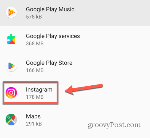 aplicación de instagram para android